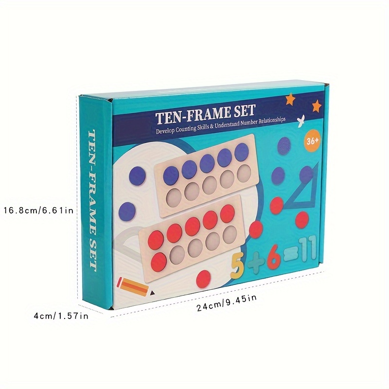 Ten frame Set Montessori Math Enlightenment Teaching Aids - Temu