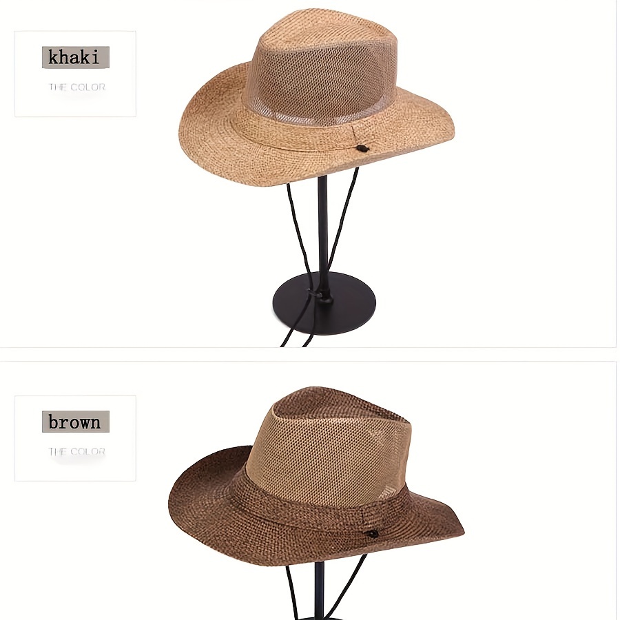 Men's Breathable Straw Sun Hat Casual Fishing Hat Spring - Temu Canada