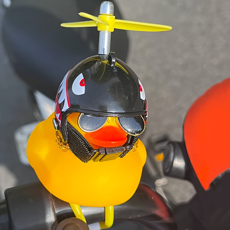 Auto Niedlicher Kleiner Gelber Ente Mit Helm Propeller - Temu