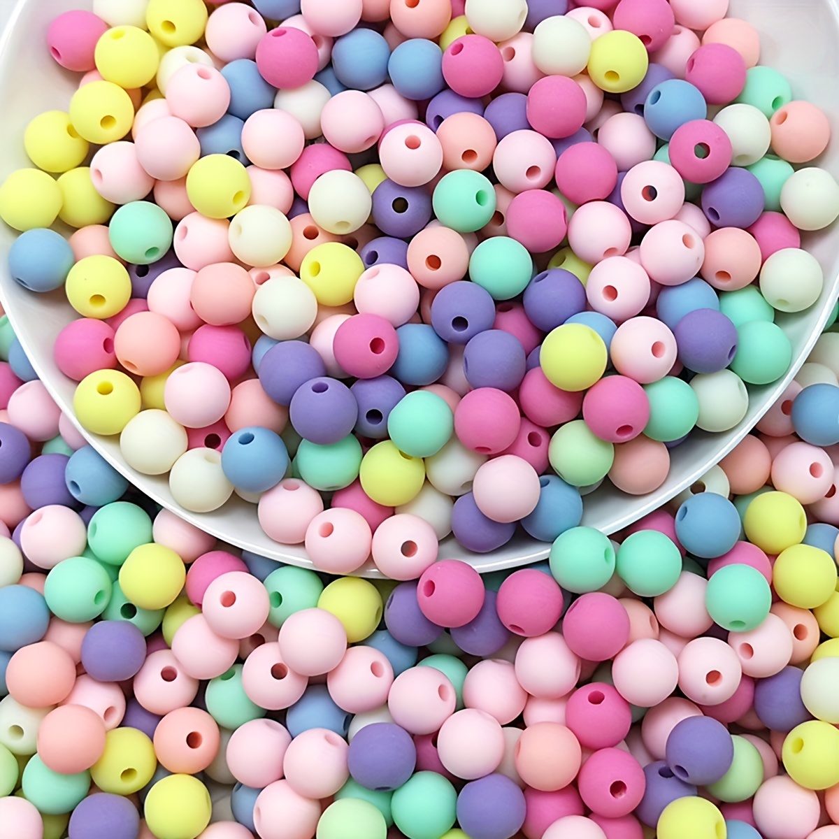 50pcs/pack Mixed Color Bayberry Beads Diameter 0.8cm/0.31inch ABS Colored  Beads Loose Bead For Bracelet Necklace Making DIY Handmade Accessories