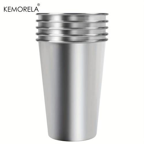 4pcs 10 13 5 16 9oz stainless steel cup beer cup coffee cup handy water cup single layer cold drinking cup metal tea cup 300 400 500ml