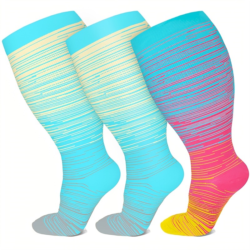 Plus Size Compression Socks Women Extra Wide Calf Knee High - Temu