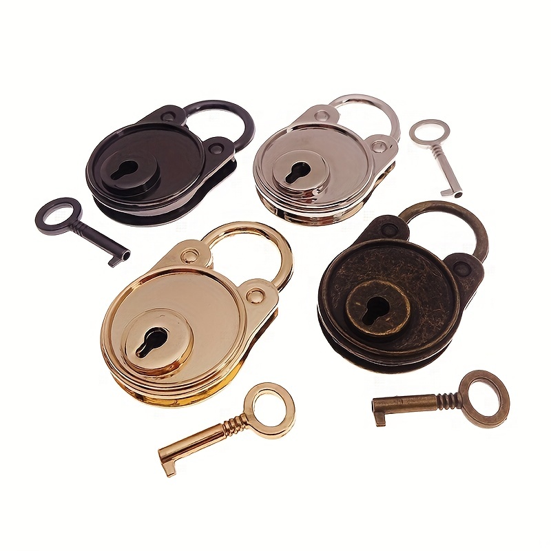 6PCS mini cadenas colorés en métal avec clés, petite serrure à