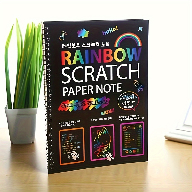 Scratch Art Paper Rainbow Scratch Paper Kids Painting - Temu