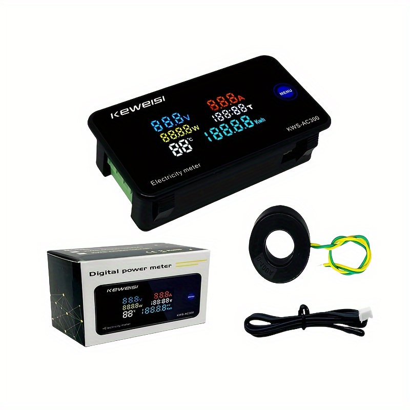 Compteur d'énergie à écran LCD précis pour AC 220V 5 60 A avec mesure préci