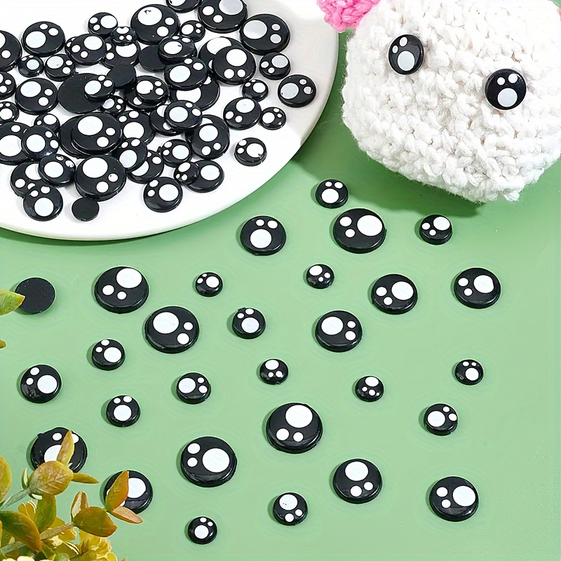 100pcs 3-12mm Noir Sécurité Poupée Yeux Couture Perles Pour Diy Ours Jouets  En Peluche Scrapbooking Artisanat