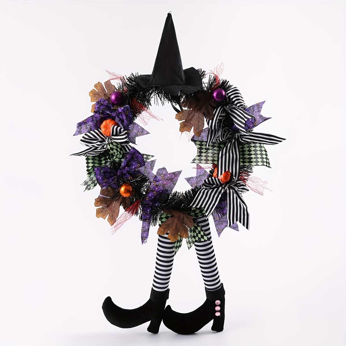 Kunstgirlande Halloween-Skelett-Anhänger, Schleife Kranz, Party Dress Up  Tür hängen, DÖRÖY