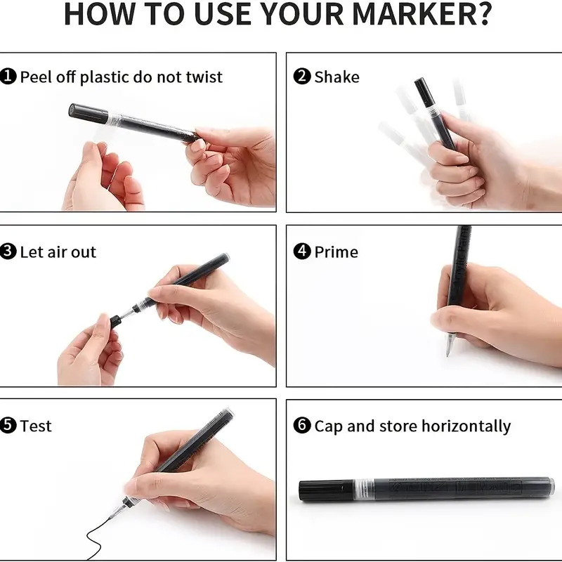 Acrylic Paint Pens Black White Paint Markers Paint Pens For - Temu Canada