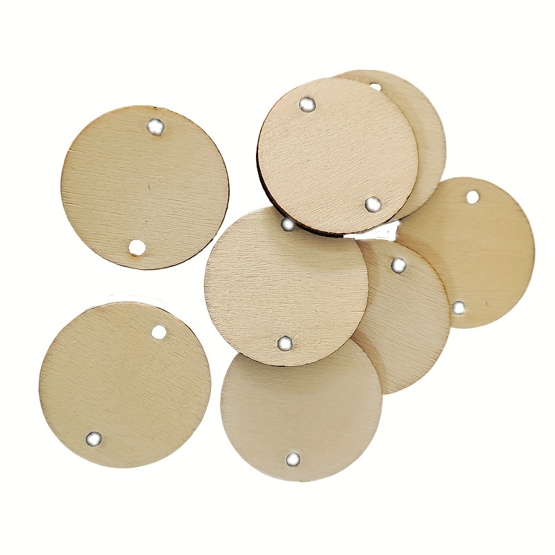 Wooden Circles Tags