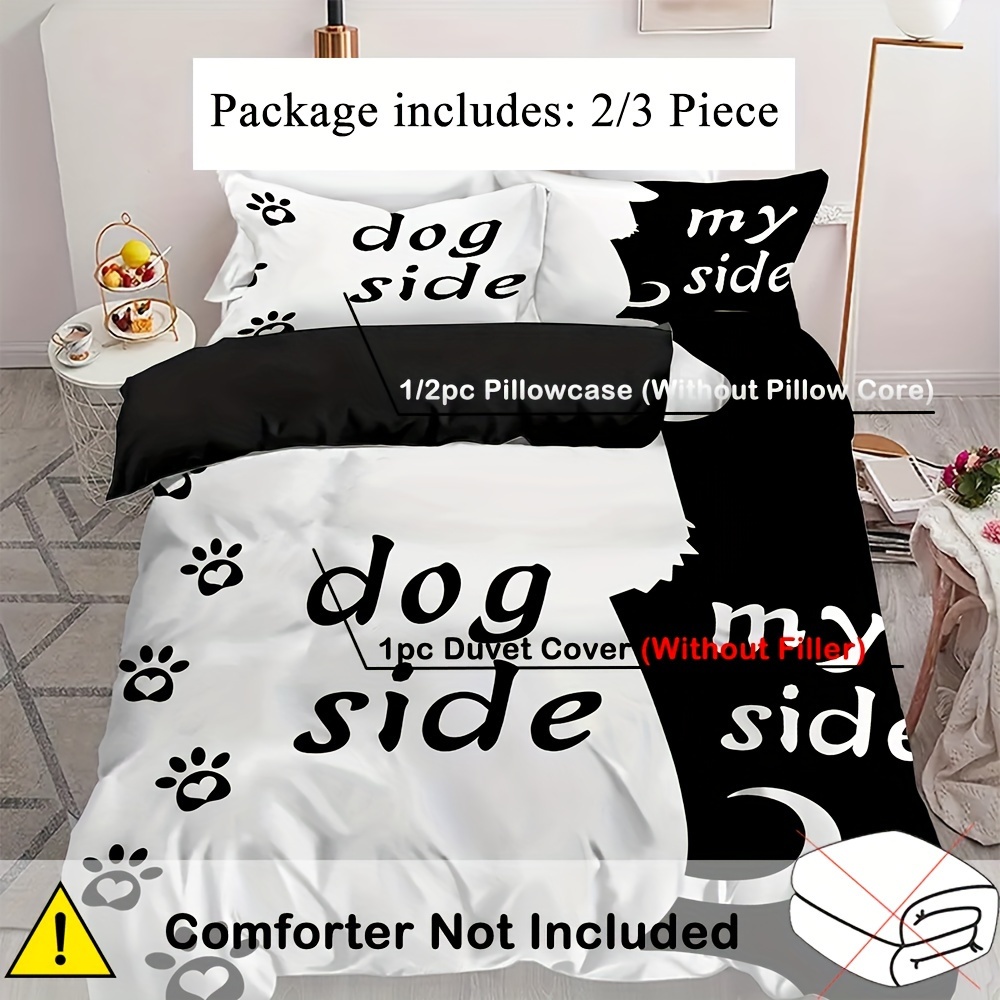 Dog side my side duvet cover sale