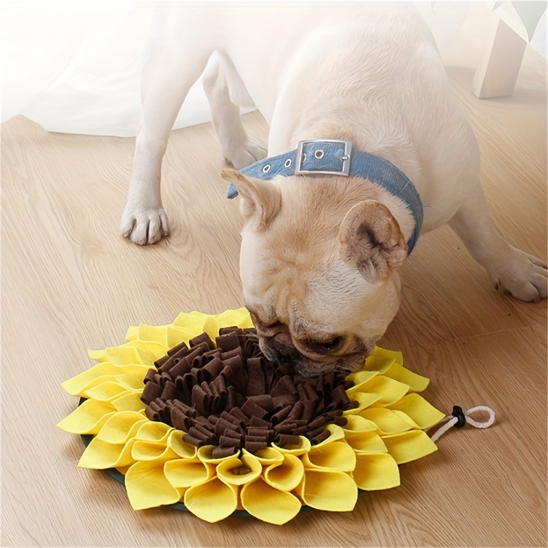 Interactive Sunflower Pet Snuffle Mat Slow Feeder Dog Puzzle - Temu