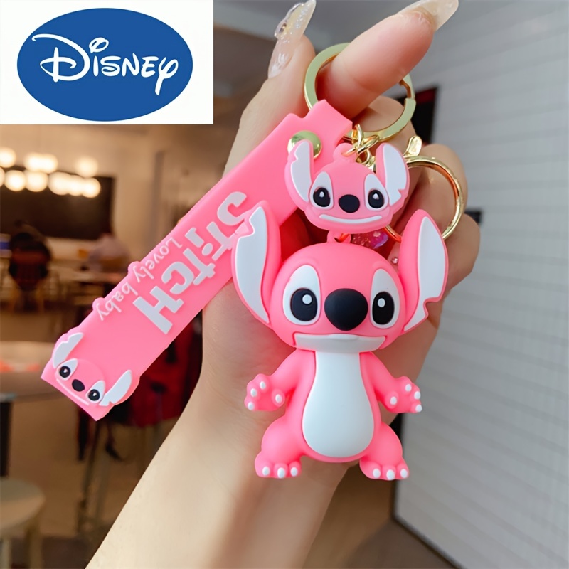Disney Cute Cartoon Lilo & Stitch Silicone Keychain Keyring Car Pendant Accessories for Girl Backpack Key Holder Jewelry Keychains | DisneyDreams