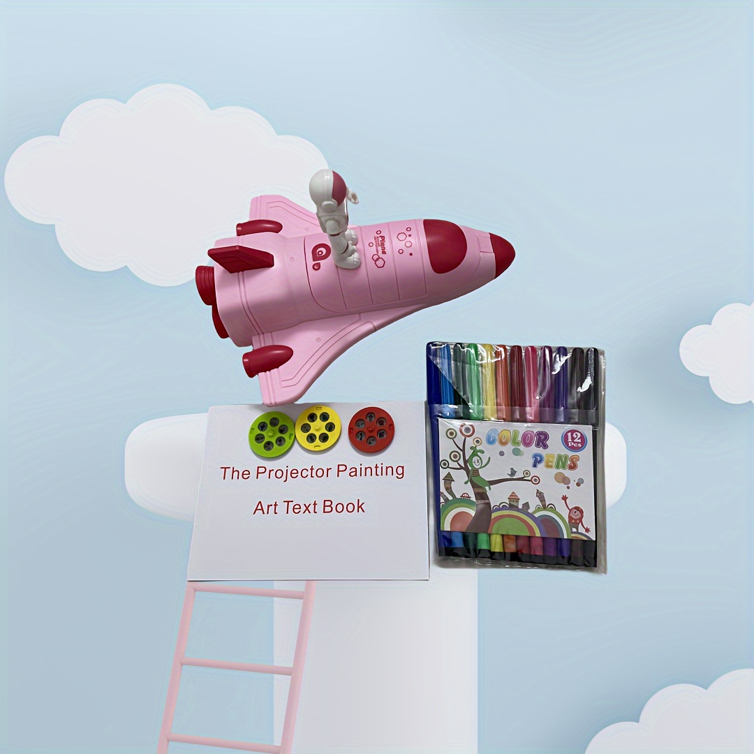 Tracing Projector Kids Learning Space Shuttle Drawing Projector For Kids  With Rocket Ship Toys For Kids Kids Drawing Projector - AliExpress