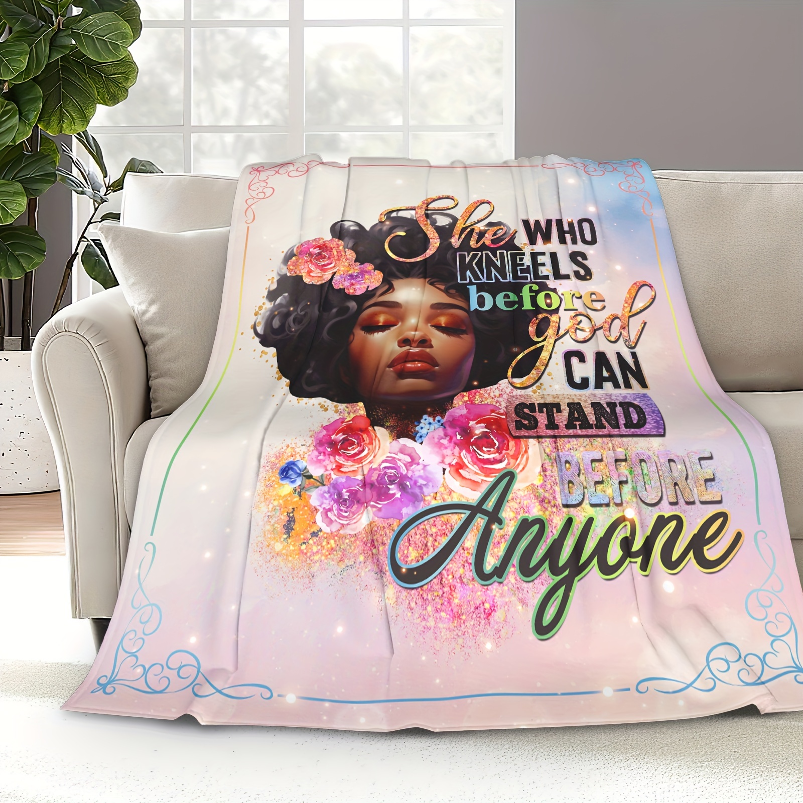 1pc Christian Prayer Blanket, Soft Cozy Bible Verse Blanket With  Inspirational Thoughts Butterfly Flower Throw Blanket Catholic Scriptures  Gifts For W