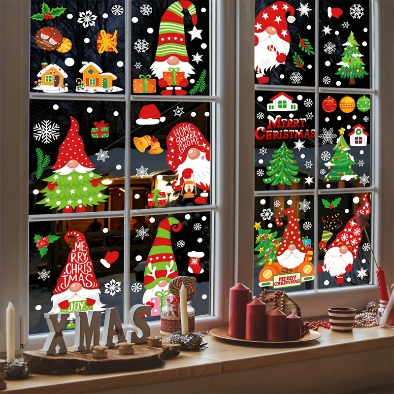 Christmas Window Clings Double Sided Christmas Window Stickers for Glass  Window Christmas Snowflake Window Decal for Xmas Holiday