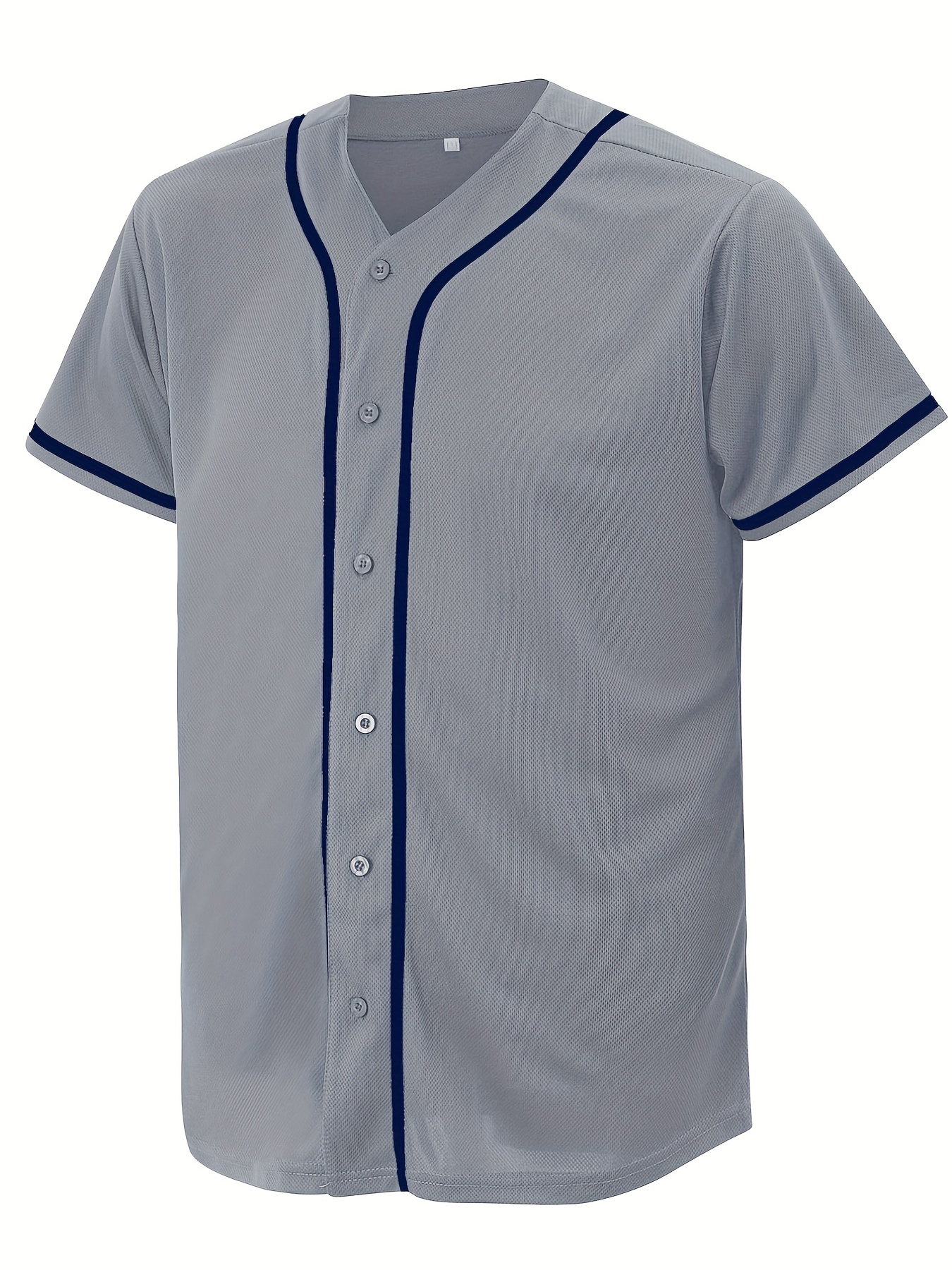 Men's Blank Baseball Jerseys Plain Casual Short-sleeved Button T-shirts,  Simple Fashion Sports Uniform Tops - Temu