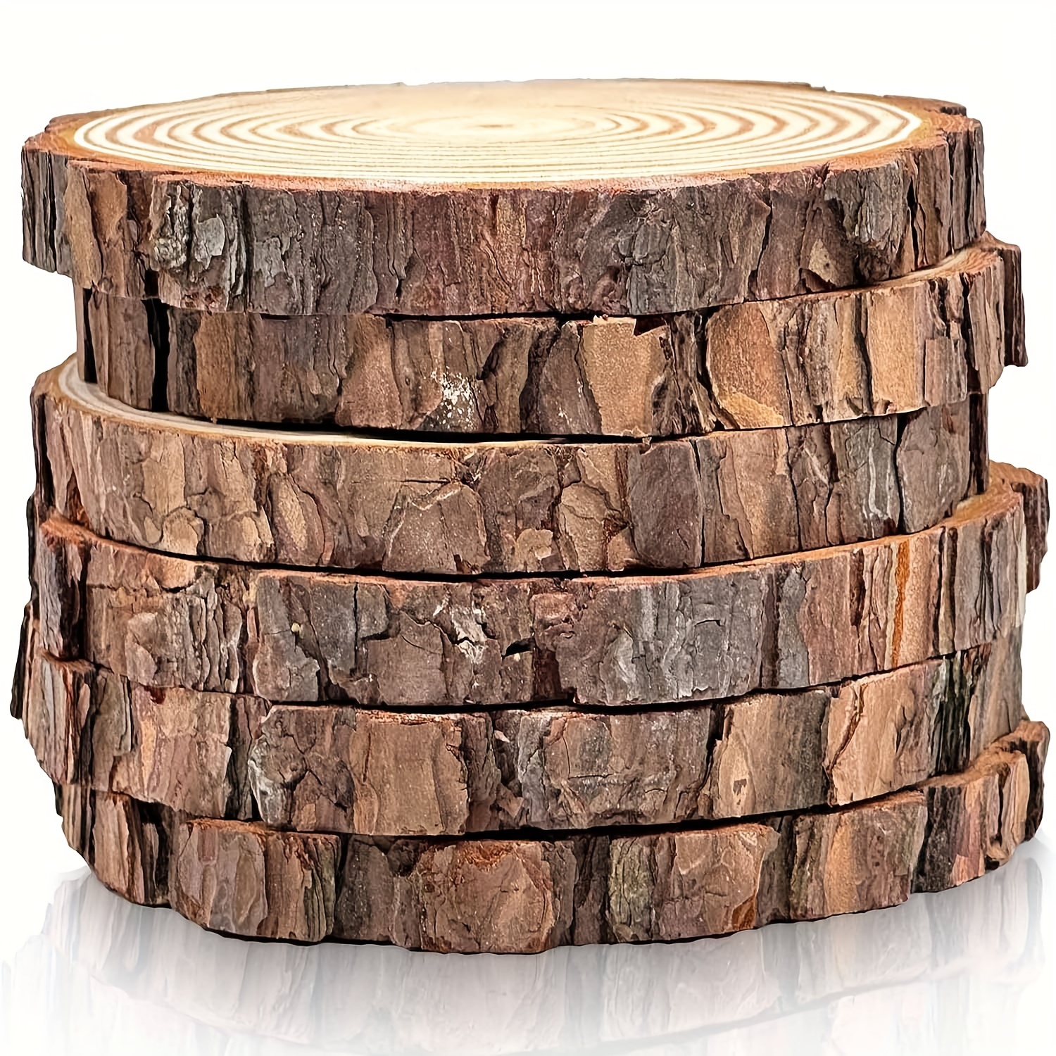Large Wood Slices 12-13 Inches 6 Pcs Wood Rounds for Centerpieces 12-13  Inch Round Wooden Discs Unfinished Wood Slices for
