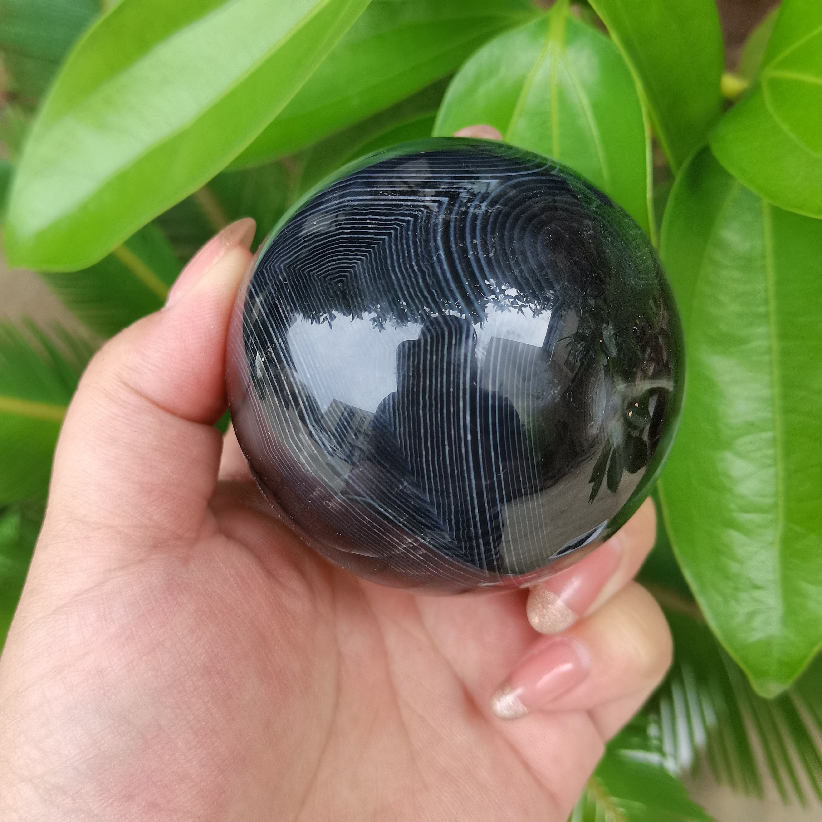 1PC Natural Crystal Agate Ball Reiki Healing Stone Energy Meditation Stone