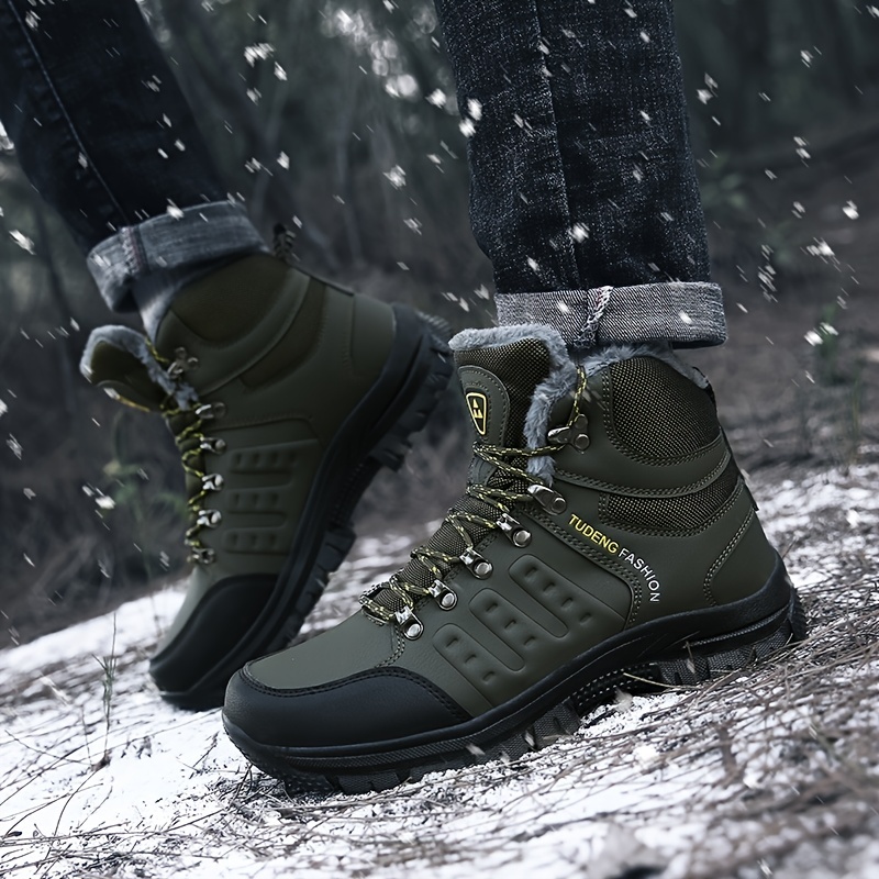 Botas Nieve Antideslizantes Plataforma Forro Polar Cálido Cuero Genuino  Hombre Invierno - Calzado Hombre - Temu Chile