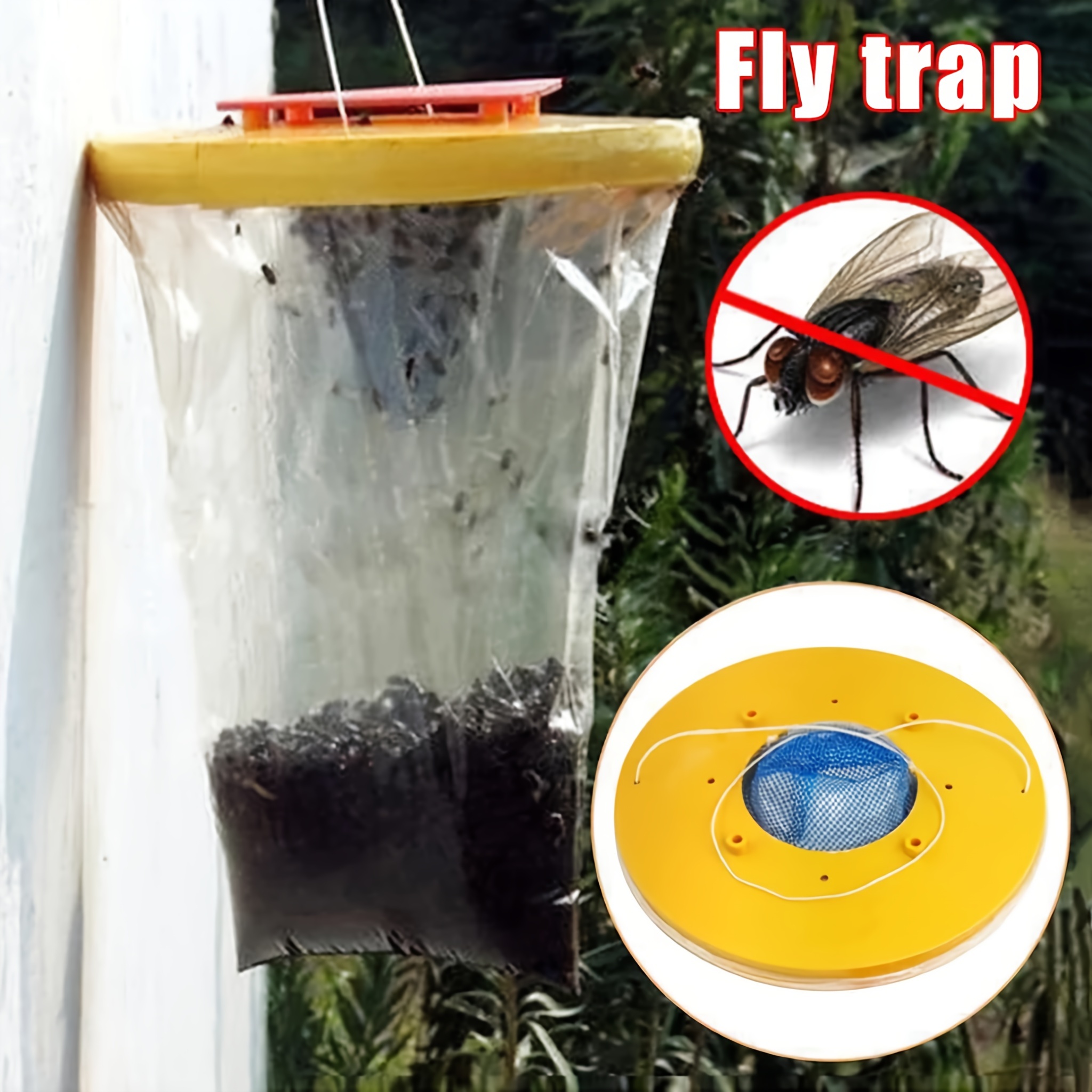 1pc Fruit Fly Trap, Fly Catcher Cage, Hanging Fly Catcher Bag