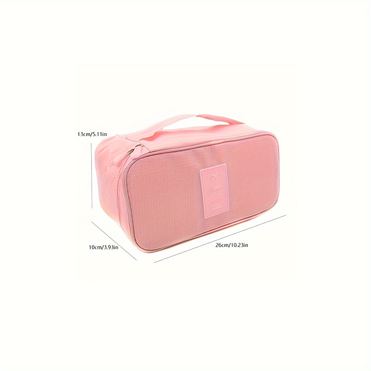 Portable Travel Case Underwear Storage Boxes Organizer Bag for Lingerie Bra  Protects Lingerie Bra Travel Case(Red) 