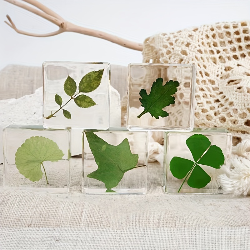 Four Leaf Clover Wood Coaster with Resin