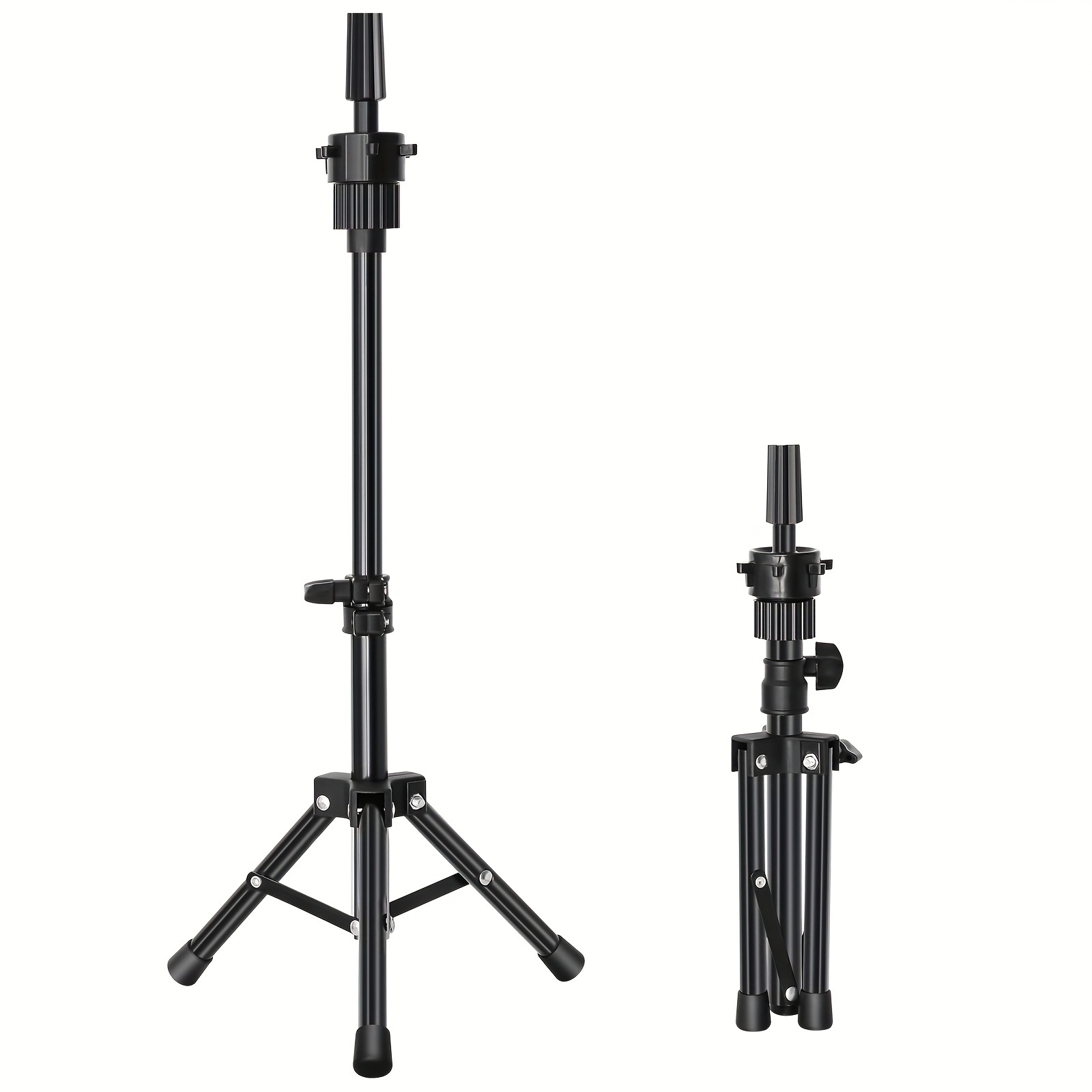 63 Inch Wig Stand Tripod Metal Adjustable Mannequin Foldable Stand For  Training 