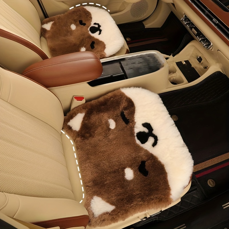 Car Seat Cushion Driver Seat Cushion Winter Warm Fluffy Plush