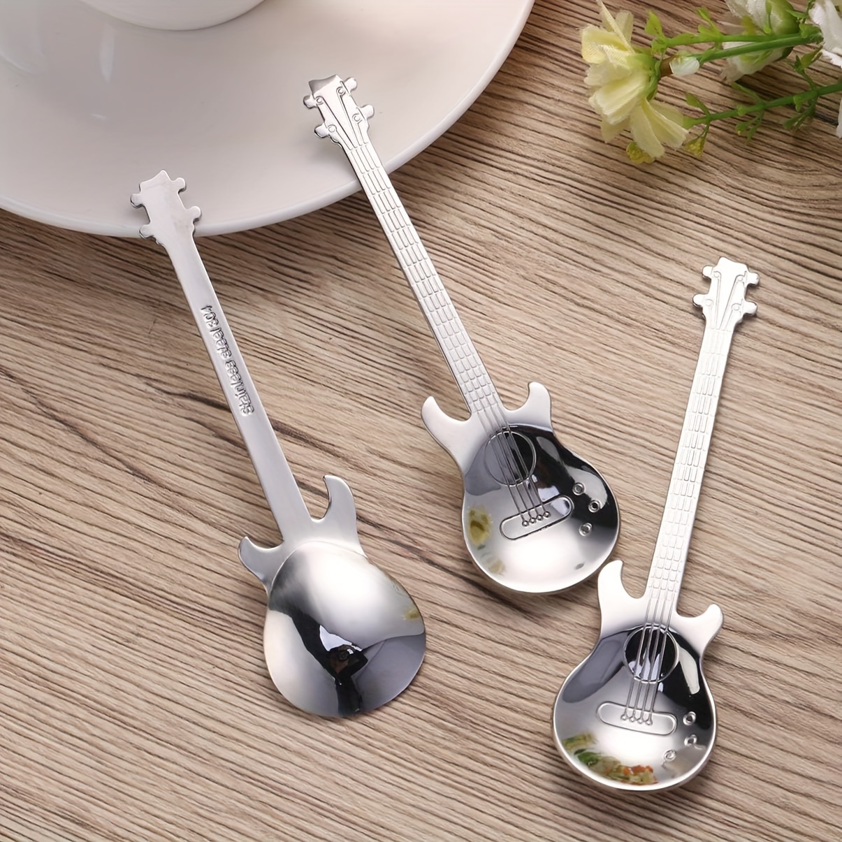 Guitar Dessert Spoons Coffee Teaspoons Set 304 - Temu