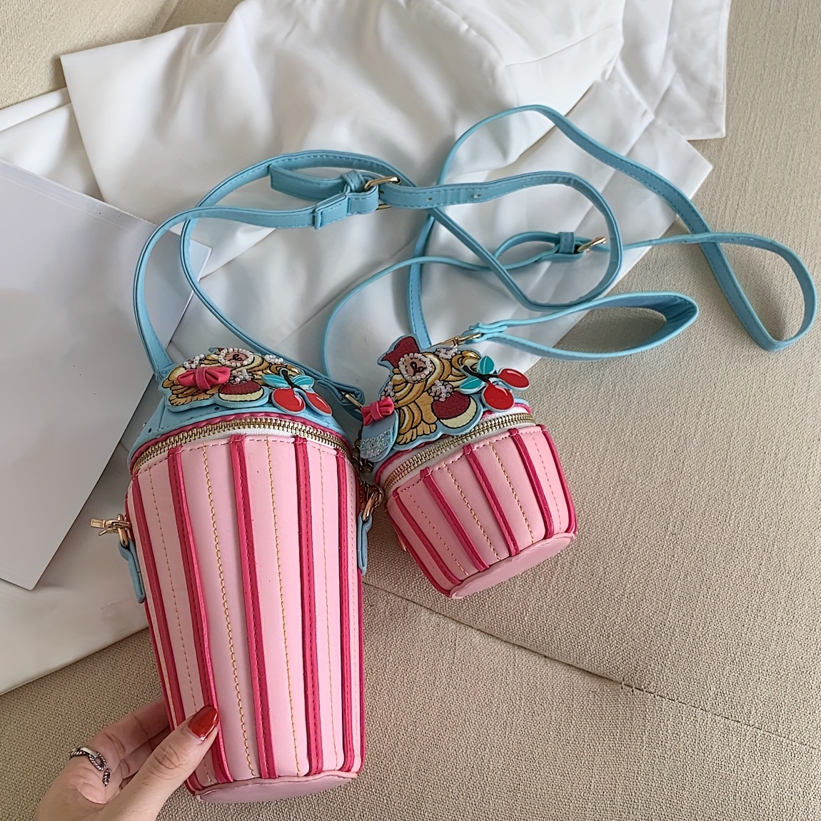 Mini Cute Milk Tea Novelty Bag, Kawaii Cartoon Crossbody Bag, Lovely  Creative Handbag & Shoulder Purse - Temu