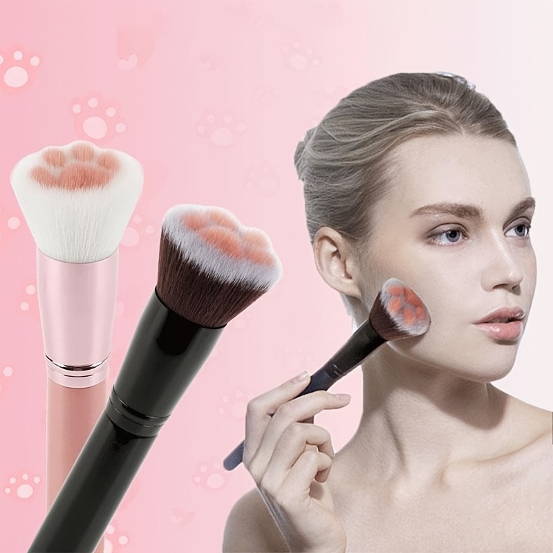 1pc Multifunctional Mushroom Head Powder & Blush Brush Soft Bristles Makeup  Tool For Setting & Contouring