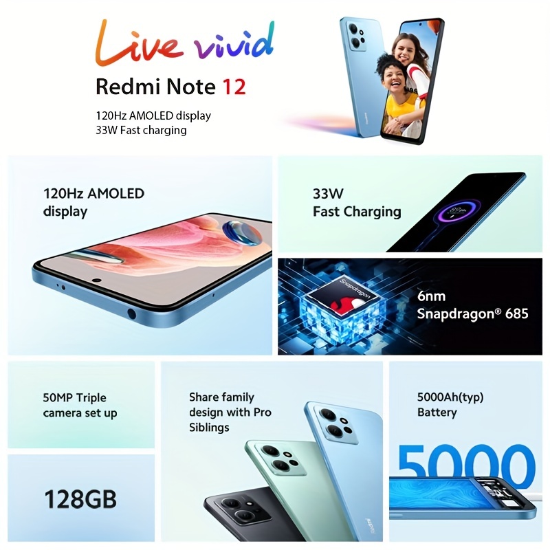 Redmi Note 12 5G Dual Sim Smartphone (8GB RAM, 256GB Storage) 6.67 inch  120Hz FHD+ Display