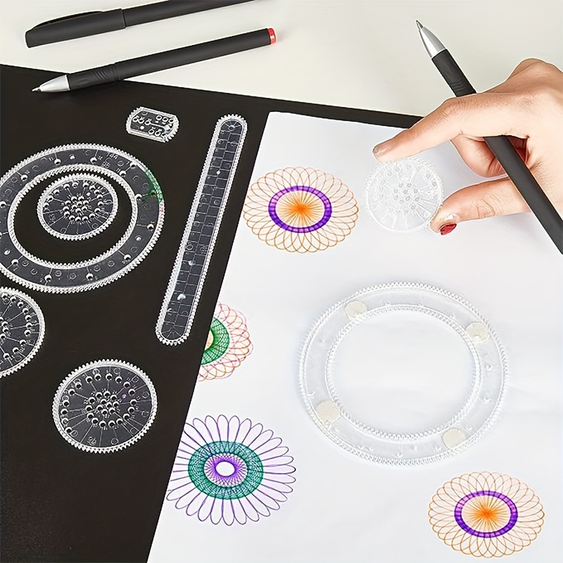 Spiral Circle Template For Drawing, Spiral Art Clear Gear Geometric Ruler,  Plastic Template Ruler, Drawing Spiral Curve Stencils With Pens Paper For  Drawing Diy Art Crafts Sketch Creation - Temu Hungary