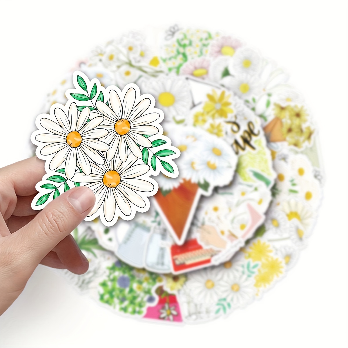 50 Adorable Daisy Slogan Stickers Perfect For Luggage - Temu