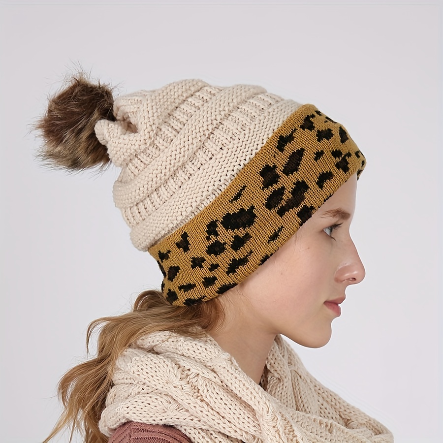 Leopard Print CC Beanie Tail MB45