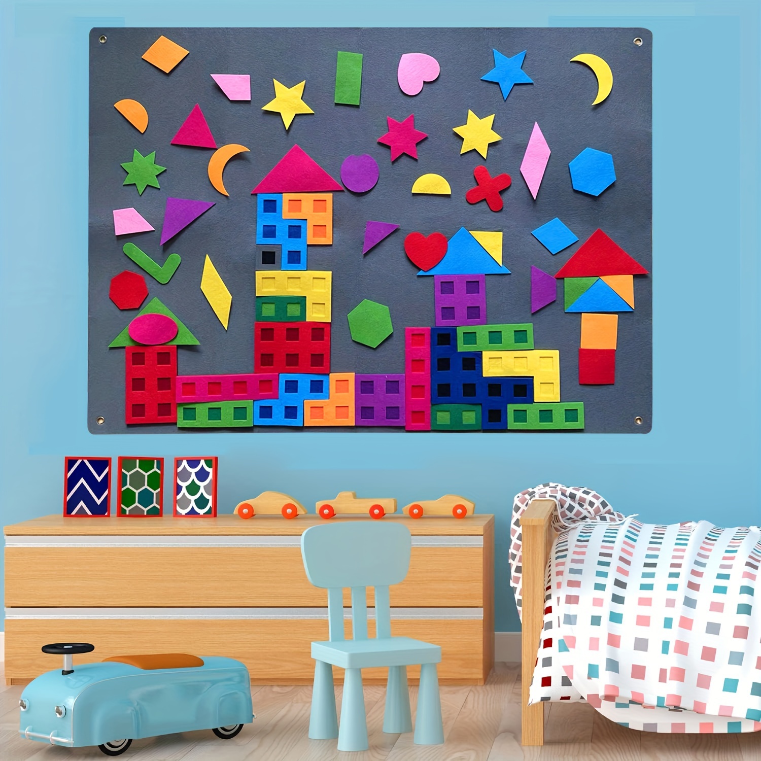 Tangram Cork Board Wall Art 