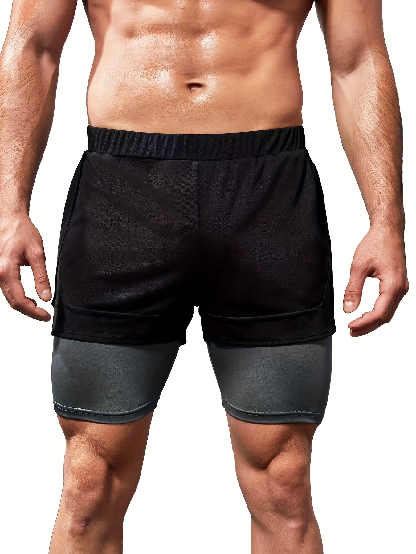  TSLA Pantalones cortos de correr activos para hombre, pantalones  cortos de malla de secado rápido de 3 pulgadas, pantalones cortos de  entrenamiento para correr, gimnasio, atletismo, maratón, con bolsillos :  Ropa
