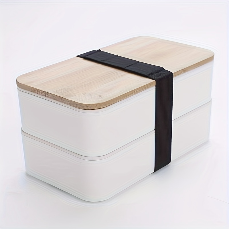 Bamboo Bento Lunch Box - white