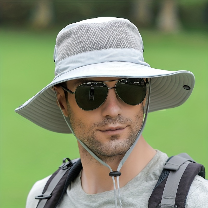 1pc [Fishing Hat] Men's Hat, Sun Protection Breathable Fisherman Hat, Wide  Brim Spring And Summer Fishing Hat, Outdoor Sport Sun Hat