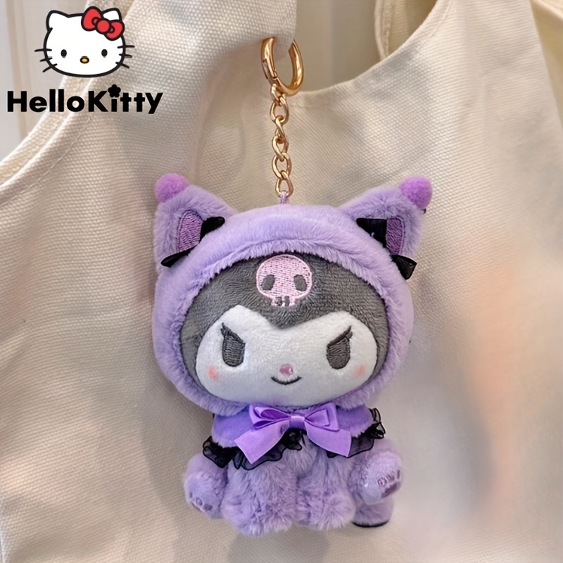 Hello Kitty Plush Toys for Kids, 4.5” Inch Stuffed Animal Plushie Backpack  Decorations Bag Lucky Pendant Dolls Gift for Girls (Purple)