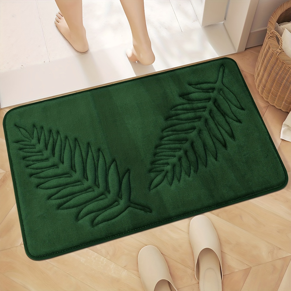 Super Absorbent Memory Foam Bath Mat Non slip U shape Rug - Temu