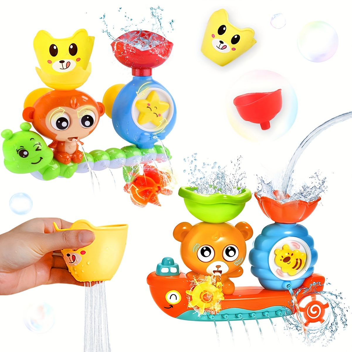  Wakauto 2 Games Educational Fishing Toys Baby Bathtub Toy  Infant Toys Kids Toys Fishing Toys Bath Toys for Kids 4-8 Years Old Puzzle  Fishing : Toys & Games
