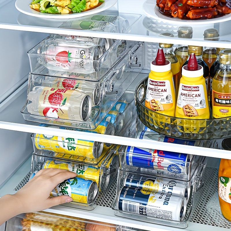 1 Organizador Latas Refrescos Doble Capa Refrigerador - Temu