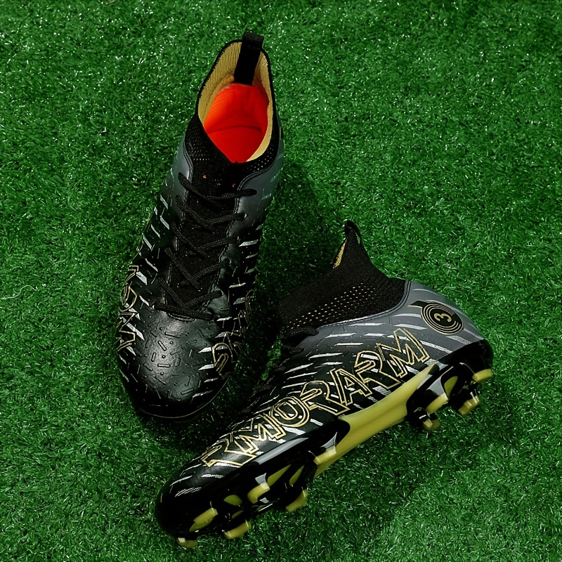 Chaussures de Football Homme Crampons Foot Professionnel Antidérapant  Athlétisme Entrainement Chaussures Crampons Football,verte