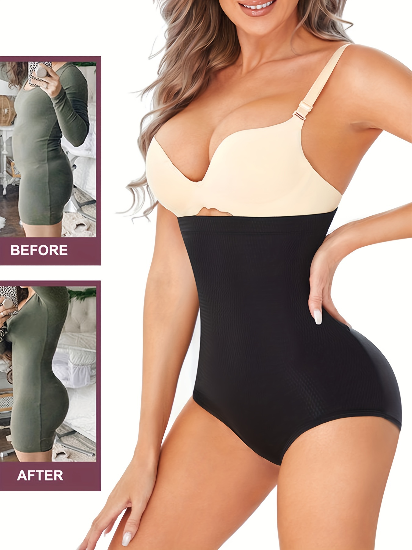 Bodysuit feminino sem costura shapewear, treinador de cintura