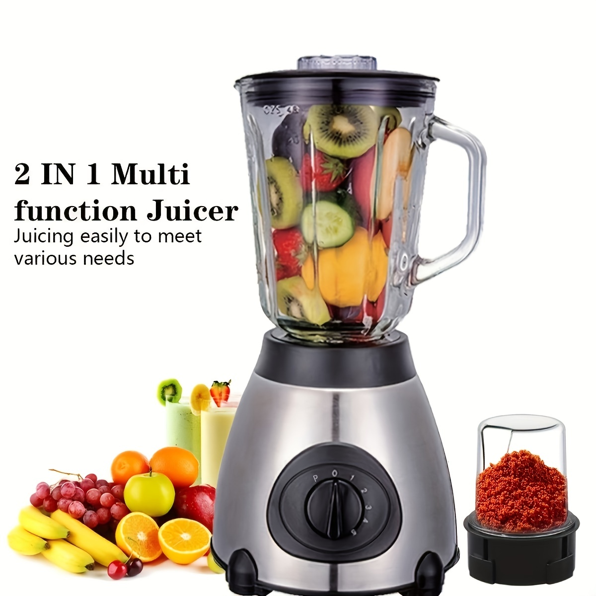 Electric Smoothie Blender Automatic Ice Mixer Milk Shake Ice Mixer  Juicer+2L Cup