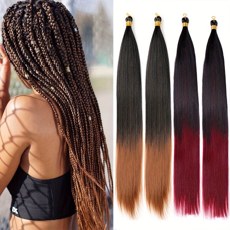 Synthetic Ombre Braiding Hair Box Braids 22inch Braid In Bundles