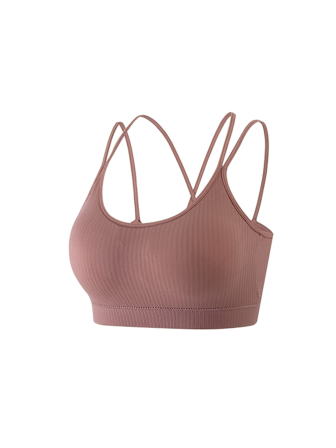 Seamless Wireless Bras Comfy Simple Double Straps Criss - Temu Canada
