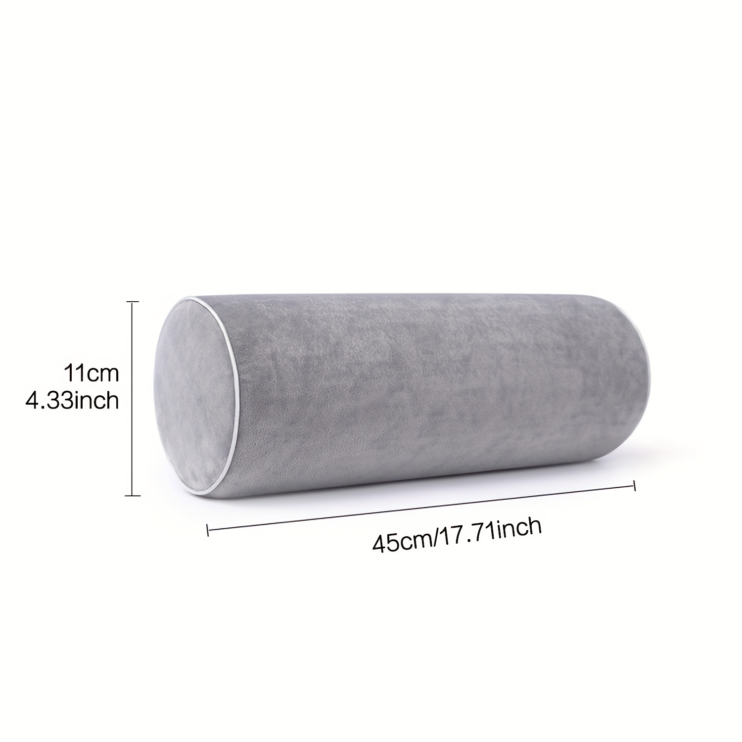 Cervical Lumbar Roll Cylinder Bolster Pillow Lumbar Pillow With Removable  Washable Pillow Cover, Ergonomic For Head, Neck, Lower Back Ideal For Spine  Neck Support During Sleep And Work, Grey - Temu