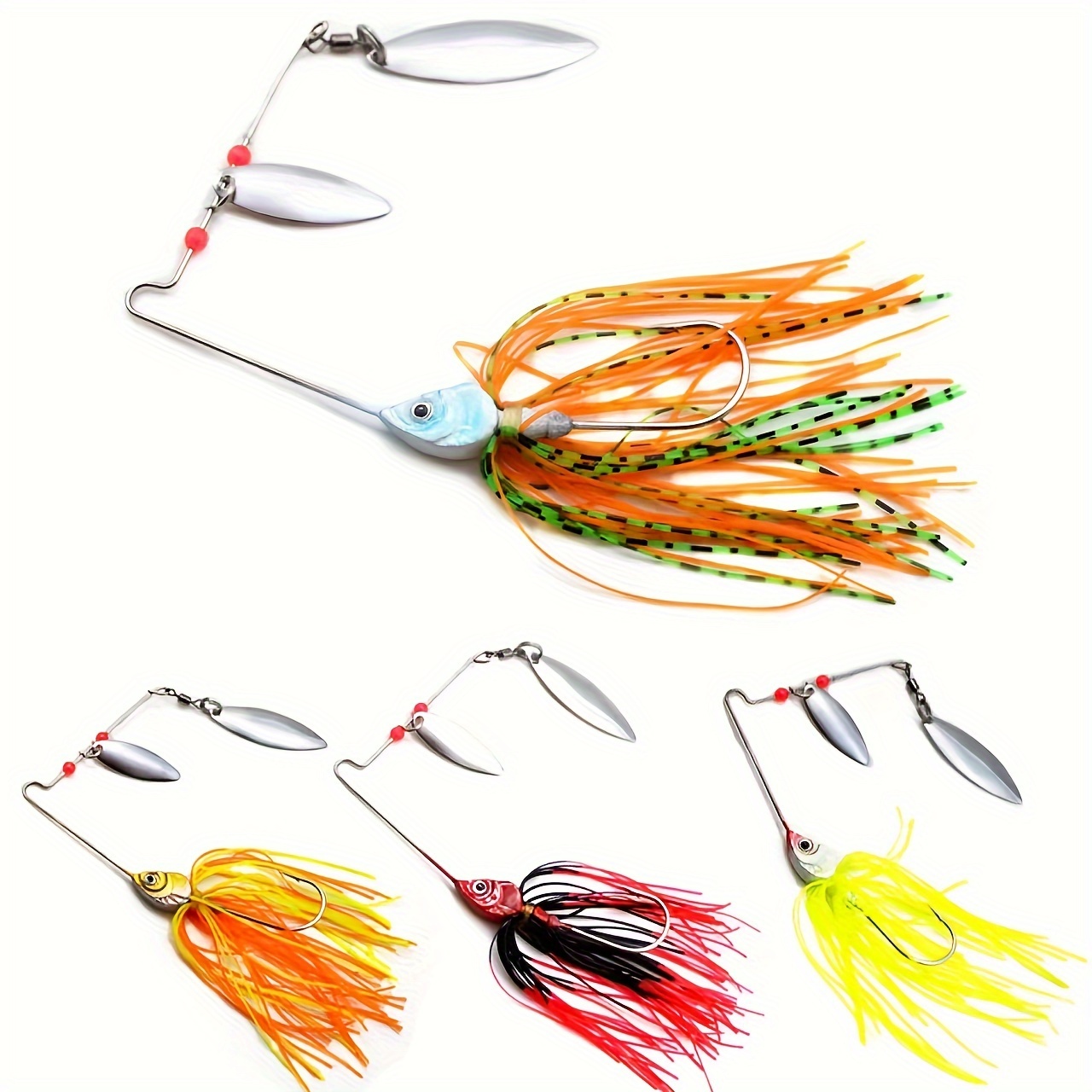Bass Fishing Spinner Baits Lure Kit Hard Metal Spinnerbait Buzzbait  Swimbaits Fishing Jig Lure Set for Bass Trout, 6/9Pcs Mix Colors, Spinners  & Spinnerbaits -  Canada